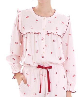 ＜Narue (Women)＞コットン接結チェリーフリルパジャマ　２５ー７１４０３