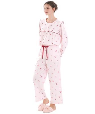 コットン接結チェリーフリルパジャマ 25ー71403 | Narue (Women