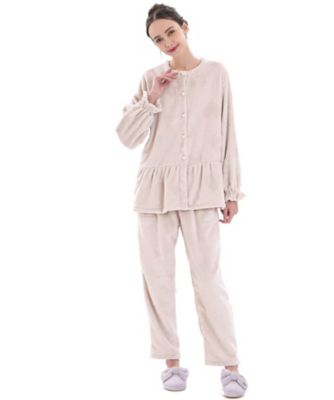 シャイニースノーエンボスハートペプラムパジャマ 25ー71411