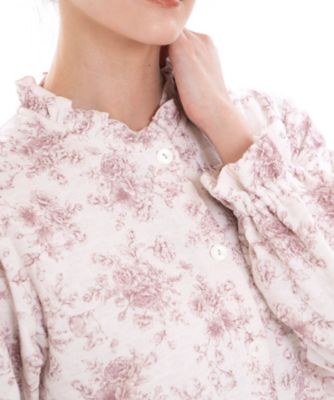 裏綿接結（綿入り）トワルドラパンフリルパジャマ 25ー71416