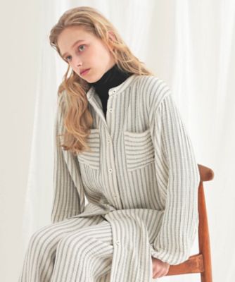 Narue (Women)/ナルエー シュークリームガーゼ(R)4+ストライプワンピース 25ー72003 アイボリー ルームウェア【三越伊勢丹/公式】