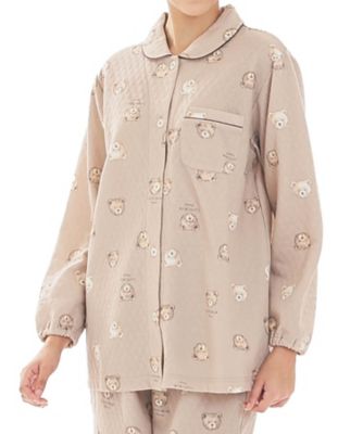 ＜Narue (Women)＞接結（綿入り）くまシャツパジャマ　２５ー８２４１７