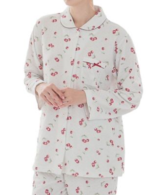 ＜Narue (Women)＞接結（綿入り）チェリーシャツパジャマ　２５ー８２４２４