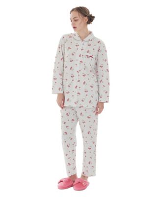 接結（綿入り）チェリーシャツパジャマ 25ー82424 | Narue