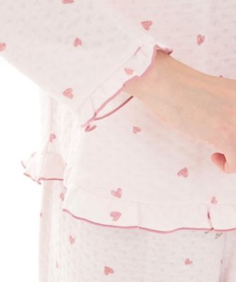 接結（綿入り）ハートフリルパジャマ 25ー82429 | Narue (Women