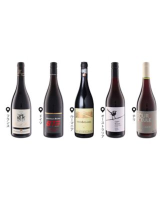 ０１７．ブルゴーニュ　コート・ドール入り！　世界のピノ・ノワール　赤ワイン５本セット