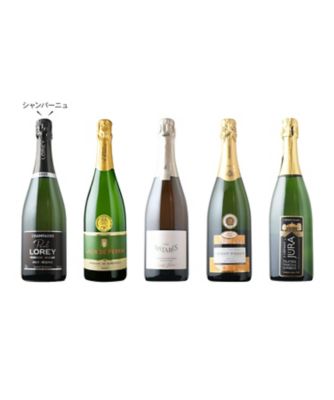 ０３９．シャンパーニュ入り！瓶内二次製法スパークリングワイン５本セット