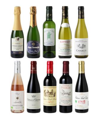 ０６１．フランス地域別　バラエティーハーフワイン１０本セット