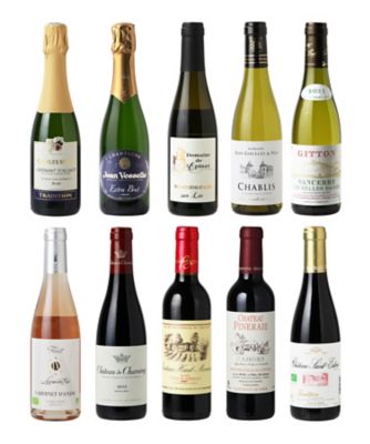 ０５２．フランス地域別　バラエティー　ハーフワイン１０本セット