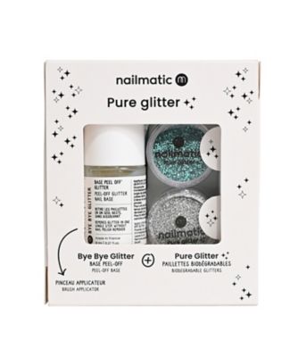 ＜ネイルマティック＞ＮＭ　グリッターセット　ターコイズＭ／シルバーＳ