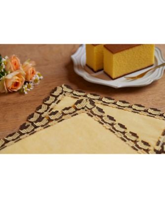 【店頭受取／立川】福砂屋×近沢レース店　コラボハンカチ（イエロー）　１１月１５日～１１月２１日午前１０時３０分～午後６時３０分　お受け取り