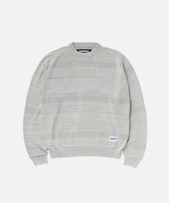 セーター　ＷＡＳＨＥＤ　ＣＲＥＷＮＥＣＫ　ＢＯＲＤＥＲ　ＳＷＥＡＴＥＲ　２５１１３ＮＨーＫＮＭ０１