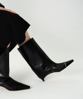 美品 HENRI EN VARGO CARME BLACK ミドルブーツ Carme black ミドル丈ブーツ ブラック - HENRI EN VARGO (ヘンリ エン