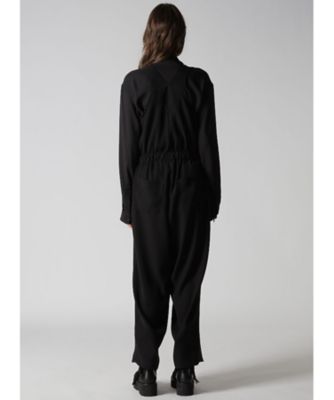 DOUBLE SATIN FRONT ZIP OVERALL