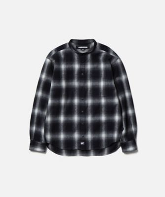 シャツ HOMBRE CHECK BAND COLLAR SHIRT