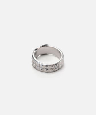 ベル✧定価23,100円人気完売 HIMIKOメタルラインフラット 日本製 リング SILVER STUDS BELT RING
