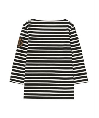 BOAT NECK COMPACT L／S TEE BORDER