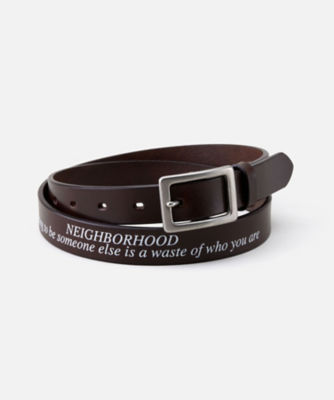 ＜三越伊勢丹/公式＞ NEIGHBORHOOD (Men)/ネイバーフッド ベルト LEATHER NARROW BELT 241PKNH-AC01 BROWN 【三越伊勢丹/公式】