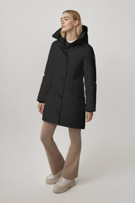 ＜CANADA GOOSE (Women)＞≪送料無料≫Ｒｏｓｓｃｌａｉｒ　Ｐａｒｋａ　Ｂｌａｃｋ　Ｌａｂｅｌ　２５８０ＷＢ