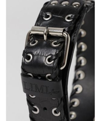 LIMIfeu リミフゥ 皮革 リストバンド パンク ロック KIP＋ CROCODILE LEATHER CODE LOOP