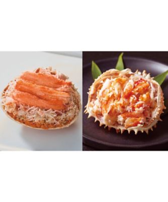 ８０１４４【大歳の市】１箱　＜１８３＞北海道産大ズワイガニ・北海道産タラバの２種甲羅盛りの食べ比べ