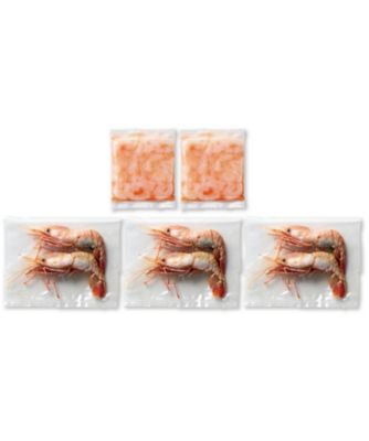 １５０１７　１セット（計５００ｇ）生ぼたんえび＆北海道留萌産甘えび詰合せ