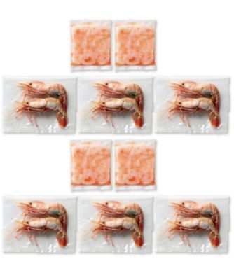 １５０１８　２セット（計１ｋｇ）生ぼたんえび＆北海道留萌産甘えび詰合せ