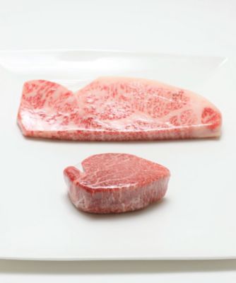 ＜片葉三＞【父の日】山形県産雪降り和牛尾花沢　ヒレ・サーロイン食べ比べセット