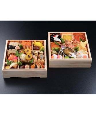 ＜懐石料理 青山＞【店頭受取おせち／銀座】【青０３】懐石二段重　１２月３１日（水）午前１０時～午後４時お受け取り