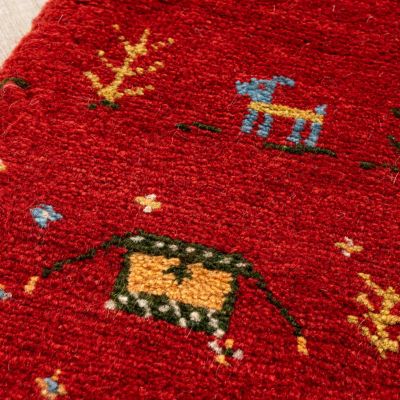 ★ペルシャ手織りギャッベ　玄関マットＭサイズ　１１