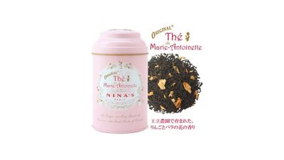 ＜NINA’S＞【新宿フランス展おまとめ】★マリーアントワネットティーピンク缶入り（リーフ）