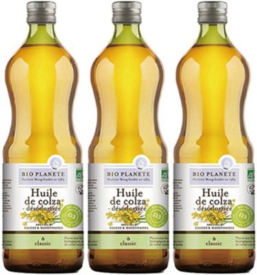 ＜BIOPLANETE＞★有機なたね油無香タイプ　９１６ｇ×３本セット