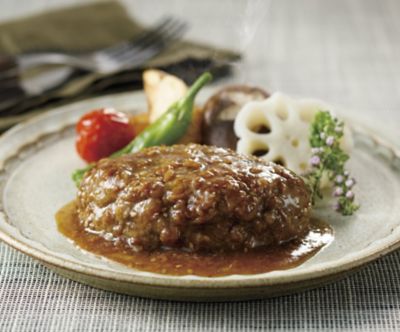  ★【産直】山形[26] 米沢牛やわらかハンバーグ(5個)
