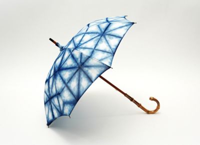 ＜工房　藍の館＞★雪花絞り日傘