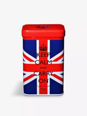 ＜KEEP CALM AND CARRY ON＞【英国展おまとめ】★ユニオンジャック紅茶缶（ティーバッグ４０包入）