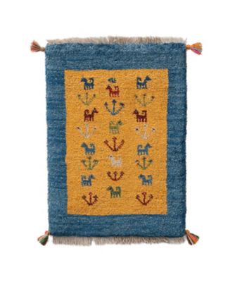 【SALE】三越伊勢丹オンラインストア ペルシャ手織りギャッベ ミニサイズ 12 M2656 インテリア・エクステリア【三越伊勢丹/公式】