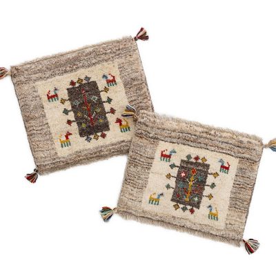 【SALE】三越伊勢丹オンラインストア ペルシャ絨毯 手織りギャッベ チェアサイズ2枚セット 14 ms14343・ms14344 インテリア・エクステリア【三越伊勢丹/公式】