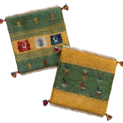 【SALE】三越伊勢丹オンラインストア ペルシャ絨毯 手織りギャッベ チェアサイズ2枚セット 14 ms14313・ms14314 インテリア・エクステリア【三越伊勢丹/公式】