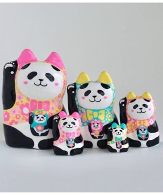 ☆招き猫になったパンダ5人組 | キャロットケーキ専門店 Cherish