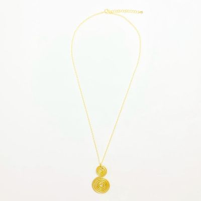 Bio Jewelry Coloridas/ビオジュエリー・コロリーダス ★黄金の草　カッピンドウラード　チェーンネックレス　ダブルスパイラル