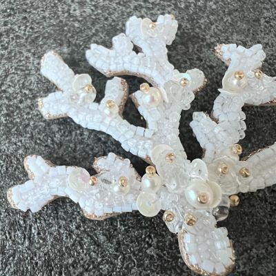 ☆珊瑚のブローチ | Broderie La mienne/ブロードリー ラ ミエンヌ