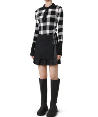 lecielbleu くびれる Check tweed skort サイズ34 