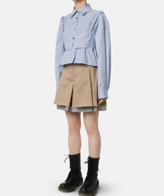 Tuck Flair Chino Shorts | LE CIEL BLEU (Women  