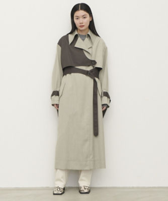 ＜LE CIEL BLEU (Women)＞Ｗｒａｐｐｅｄ　Ｔｒｅｎｃｈ　Ｃｏａｔ