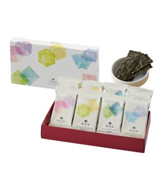 ＜山本海苔店＞【帰省＆お年賀手土産おまとめ】年賀掛け紙付　おつまみ海苔「海苔袷」８袋詰合せ