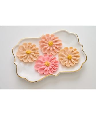 【母の日】１０７．お花のぼうろコスモス３缶セット（ブランドバック付）