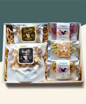 ＜NOOKS FOODS＞トリュフナッツ＆フロマージュとフレーバーナッツ＆ドライフルーツの詰合せＬ