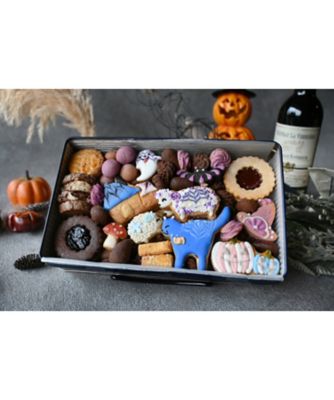 ＜銀雪の里＞【１０月】クッキー缶　ハロウィンひつじ（大）