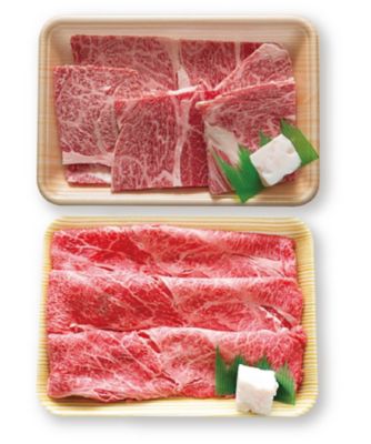 ２５１３０　１箱　＜飛騨牛養老ミート＞飛騨牛　霜降り焼肉＆赤身すき焼きセット