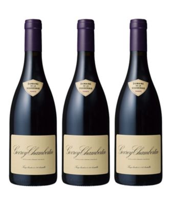 ６０．〈ドメーヌ・ド・ラ・ヴージュレ〉ジュヴレイ・シャンベルタンヴィンテージ飲みくらべ赤ワイン３本セット